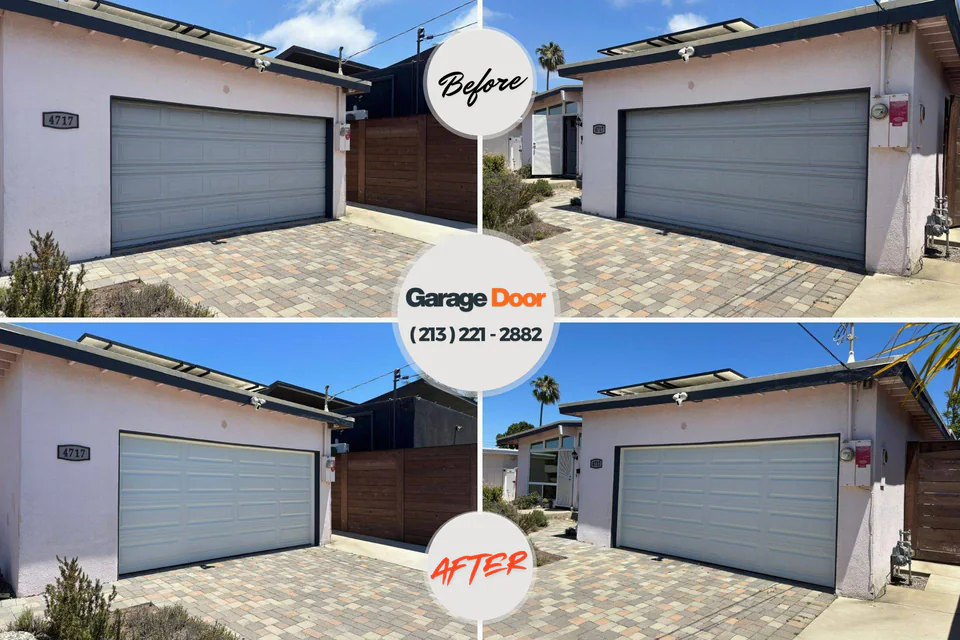 Before and after: garage door repair Westmoreland, TN
